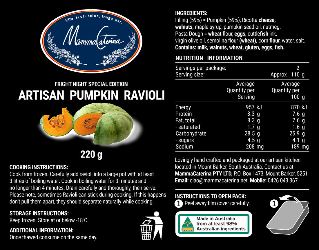 Pumpkin Ravioli - Fright night special edition (220g)