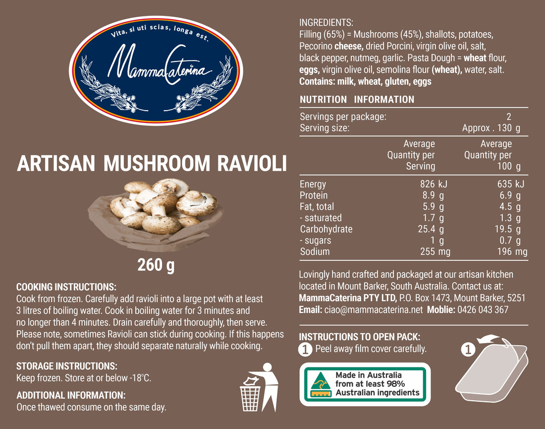 Mushroom Ravioli (260g)